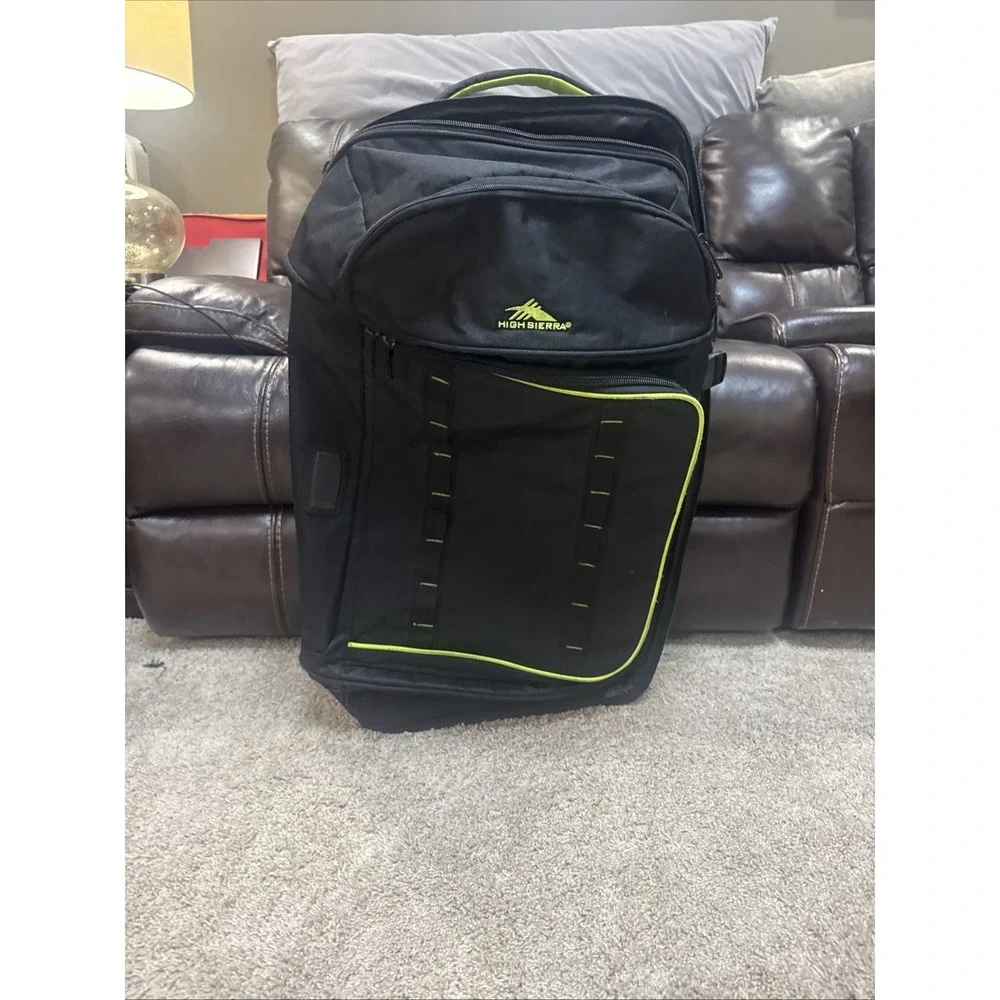 High Sierra Large Rolling Duffel Bag Black 30